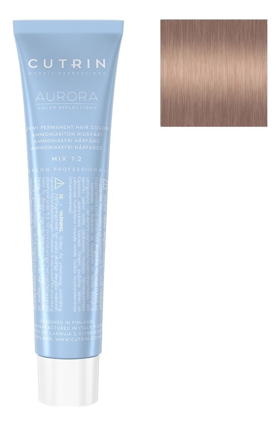 Безаммиачный тонер для коррекции оттенка и придания блеска волосам Aurora Demi Permanent Hair Color Luminous 60мл: 32 Кремовая нуга
