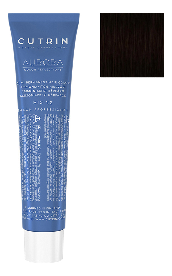 

Безаммиачный краситель для волос Aurora Demi Permanent Hair Color 60мл: 4.75 Миндаль в шоколаде, Безаммиачный краситель для волос Aurora Demi Permanent Hair Color 60мл