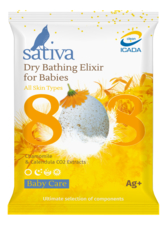Sativa Сухой эликсир для купания детей с экстрактом ромашки и календулы Baby Care Dry Bathing Elixir No808 15г