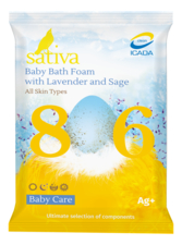 Sativa Пена для купания с эфирным маслом лаванды Baby Care Bath Foam No806 15г