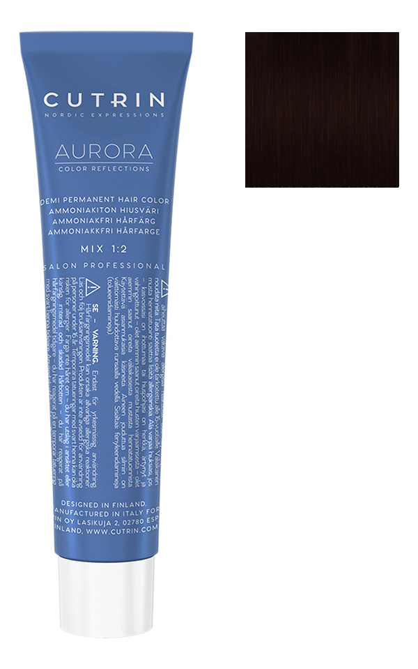 

Безаммиачный краситель для волос Aurora Demi Permanent Hair Color 60мл: 6.75 Брауни, Безаммиачный краситель для волос Aurora Demi Permanent Hair Color 60мл