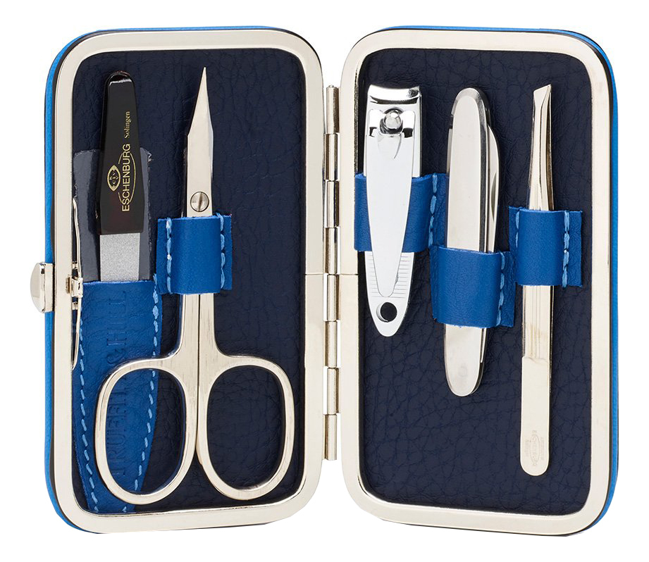 Маникюрный набор из 5 предметов Smooth Leather Manicure Blue Cobalt 35600