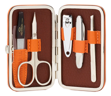 Truefitt & Hill Маникюрный набор из 5 предметов Smooth Leather Manicure Havana Orange