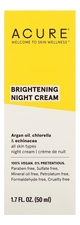 ACURE Ночной крем для лица с аргановым маслом и экстрактом хлореллы Brightening Night Cream 50мл