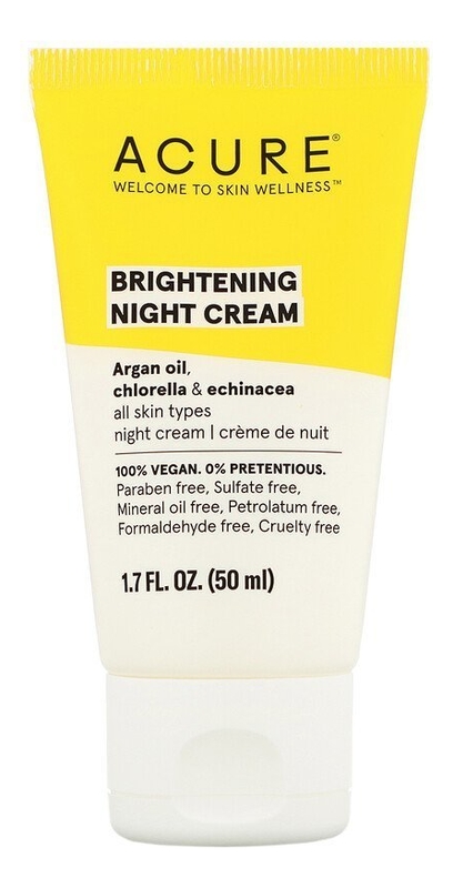 Ночной крем для лица с аргановым маслом и экстрактом хлореллы Brightening Night Cream 50мл