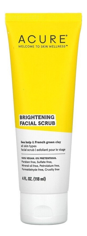 

Скраб для лица с морскими водорослями и французской зеленой глиной Brightening Facial Scrub 118мл