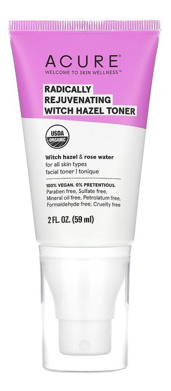 Тонер для лица с экстрактом гамамелиса и розовой водой Radically Rejuvenating Witch Hazel Toner 59мл acure radically rejuvenating witch hazel toner 59 ml