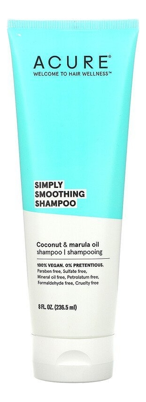 Разглаживающий шампунь с маслом кокоса и марулы Simply Smoothing Shampoo 236,5мл