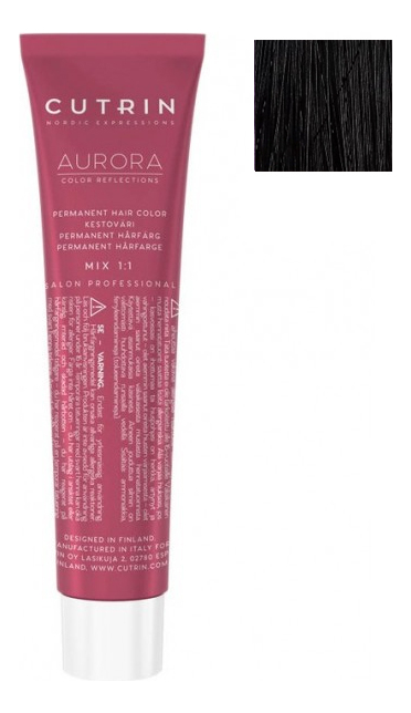

Крем-краска для волос Aurora Demi Permanent Hair Color 60мл: 1.0 Черный, Крем-краска для волос Aurora Demi Permanent Hair Color 60мл