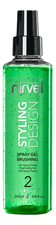 Nirvel Professional Спрей-гель для укладки волос при помощи брашинга Styling Design Spray Gel Brushing 200мл