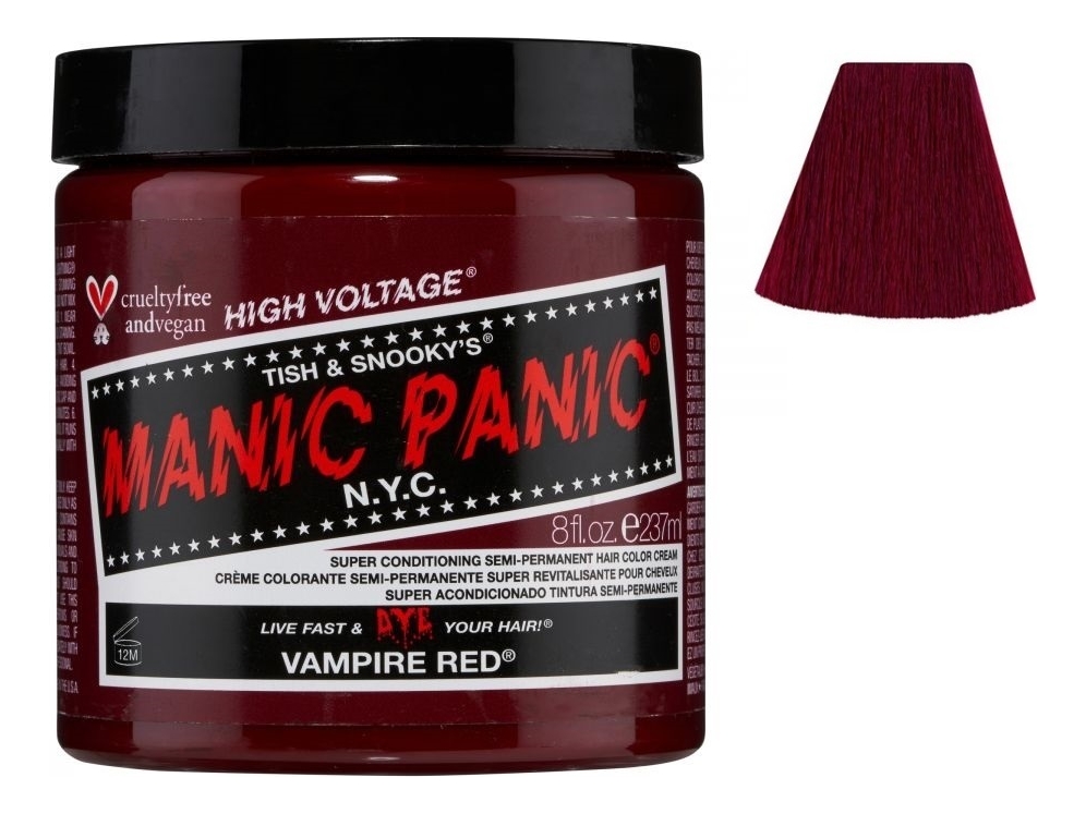 

Краска для волос High Voltage 237мл: Vampire Red, Краска для волос High Voltage 237мл