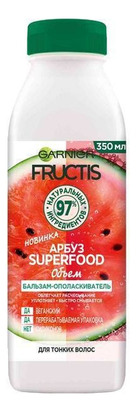 

Бальзам-ополаскиватель для объема волос Арбуз Обьем Fructis Superfood 350мл