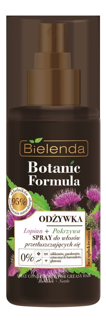 

Питательный спрей для жирных волос с экстрактом лопуха и крапивы Botanic Formula 150мл