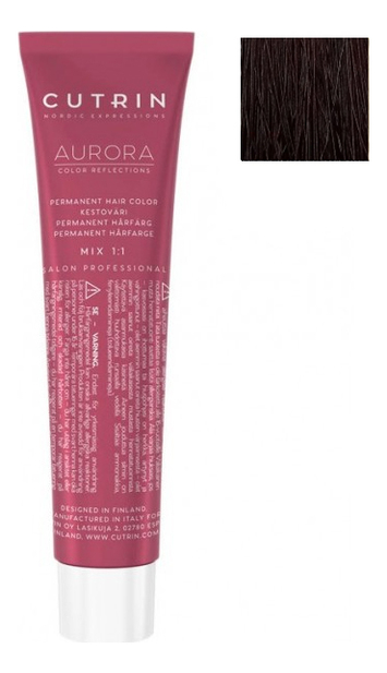 

Крем-краска для волос Aurora Demi Permanent Hair Color 60мл: 3.5 Темная ночь, Крем-краска для волос Aurora Demi Permanent Hair Color 60мл