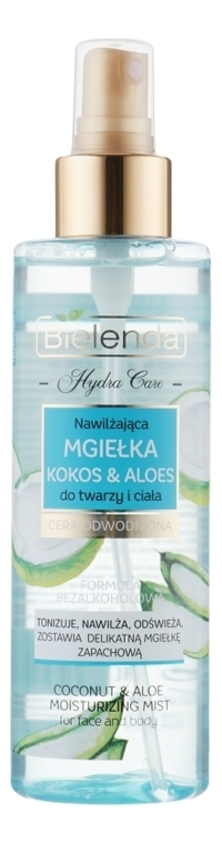 

Мист для лица и тела с кокосовой водой и соком листьев алоэ Hydra Care 200мл