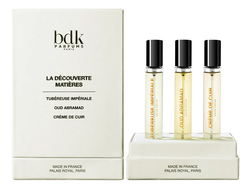 

Set La Decouverte Matieres: набор 3*10мл (Tubereuse Imperiale + Oud Abramad + Creme De Cuirr), Set La Decouverte Matieres