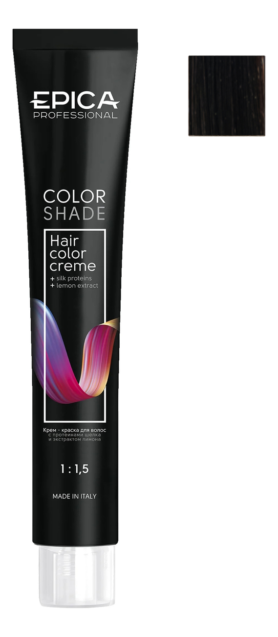 Купить Крем-краска для волос Color Shade 100мл: 4.73 Шатен Шоколадно-Золотистый, Epica Professional