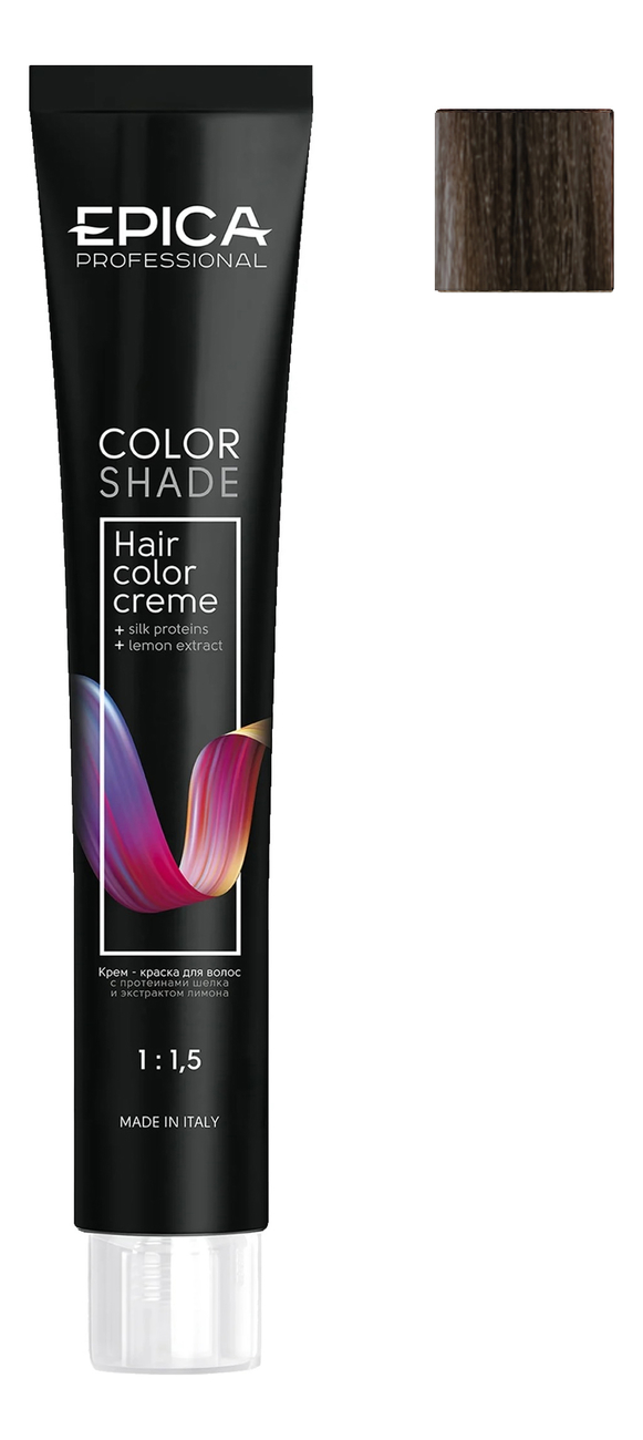 

Крем-краска для волос Color Shade 100мл: 7.18 Русый Пепельно-Жемчужный, Крем-краска для волос Color Shade 100мл