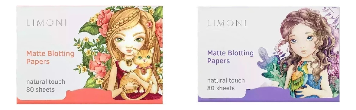 

Набор матирующих салфеток для лица Matte Blotting Papers (Pink 80шт + Lilac 80шт)