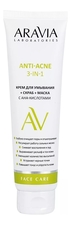 Aravia Крем для умывания + скраб + маска с AHA-кислотами Anti-Acne 3-in-1 100мл