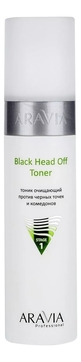 Тоник очищающий против черных точек и комедонов для жирной и проблемной кожи Black Head Off Toner