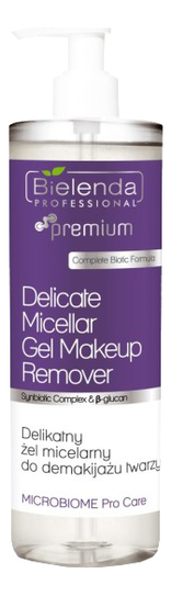 Купить Нежный мицеллярный гель для снятия макияжа Microbiome Pro Care Delicate Micellar Gel Makeup Remover 500мл, Bielenda Professional