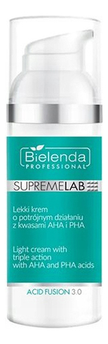 Легкий крем для лица тройного действия SupremeLab Acid Fusion 3.0 Light Cream With Triple Action With AHA And PHA Acids 50мл