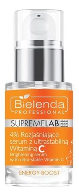 Осветляющая сыворотка для лица SupremeLab Energy Boost Brightening Serum With Ultra-Stable Vitamin C 15мл сыворотка для лица с эффектом осветления и выравнивания тона supremelab energy boost 15мл