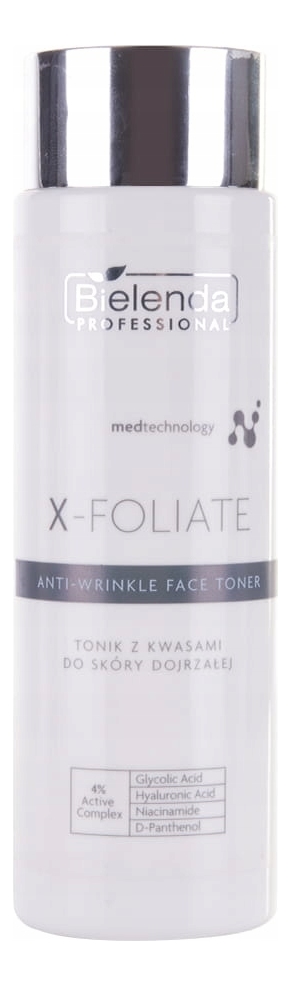 Кислотный тонер с лифтинг эффектом X-Foliate Anti-Wrinkle Face Toner 200мл кислотный тонер для кожи с куперозом x foliate anti couperose face toner 200мл