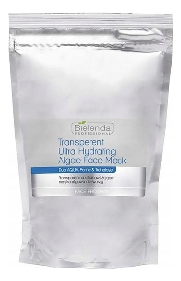Прозрачная ультраувлажняющая альгинатная маска для лица Duo Aqua Porin  Trenalose Transperent Ultra Hydrating Algae Face Mask: Маска 190г (запасной блок)