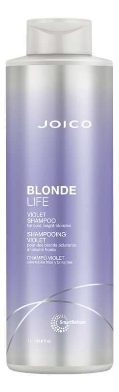 Шампунь для холодных ярких оттенков осветленных волос Blonde Life Violet Shampoo: Шампунь 1000мл шампунь фиолетовый для холодных ярких оттенков блонда joico blonde life violet shampoo 300 мл