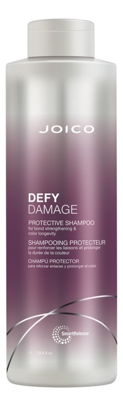 Шампунь для стойкости цвета волос Defy Damage Protective: Шампунь 1000мл набор для волос сияние и защита defy damage спрей color optimizer spray 358мл маска color treatment 500мл шампунь protective shampoo 1000мл крем protective shield 100мл