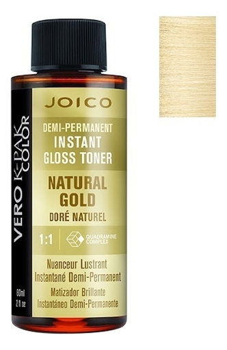 

Полуперманентный тонер для волос Demi-Permanent Instant Gloss Toner 60мл: Natural Gold, Полуперманентный тонер для волос Demi-Permanent Instant Gloss Toner 60мл