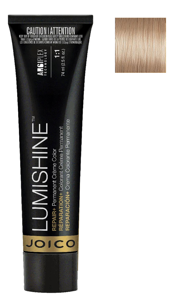 

Перманентная крем-краска для волос Lumishine Permanent Creme Color 74мл: 10NV Очень светлый блондин натурально-перламутровый, Перманентная крем-краска для волос Lumishine Permanent Creme Color 74мл