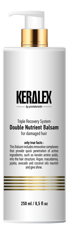 Высокоинтенсивный бальзам для волос дуо-питание Keralex Double Nutrient Balsam: Бальзам 250мл бальзам дуо питание высокоинтенсивный protokeratin keralex double nutrient balsam 250 мл