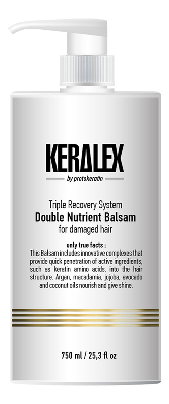 

Высокоинтенсивный бальзам для волос дуо-питание Keralex Double Nutrient Balsam: Бальзам 750мл, Высокоинтенсивный бальзам для волос дуо-питание Keralex Double Nutrient Balsam
