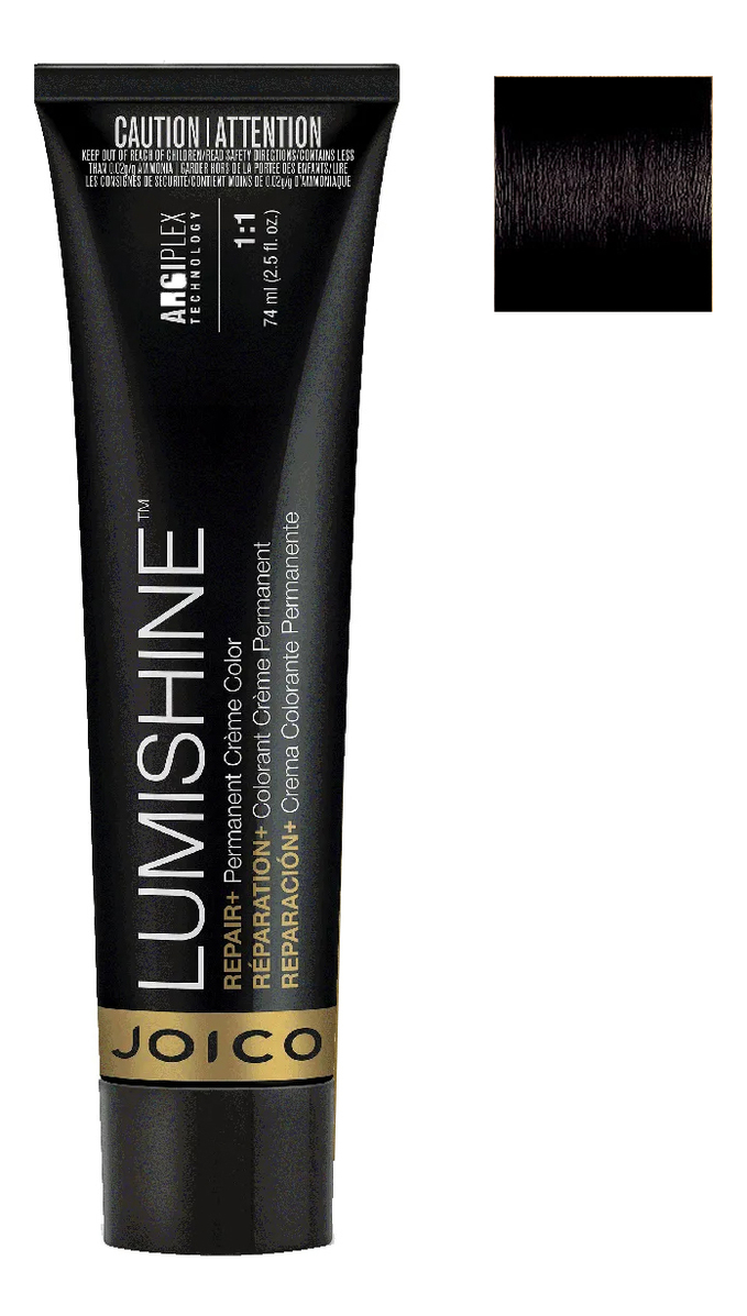 

Перманентная крем-краска для волос Lumishine Permanent Creme Color 74мл: 1N Черный натуральный, Перманентная крем-краска для волос Lumishine Permanent Creme Color 74мл