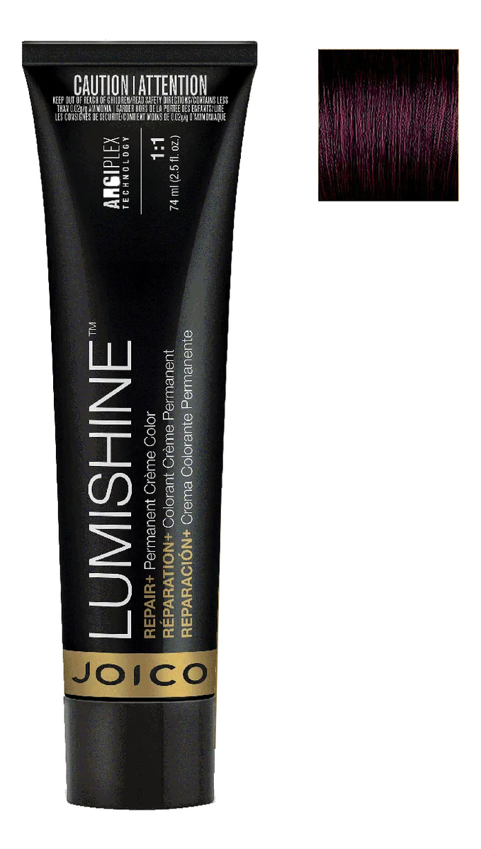 

Перманентная крем-краска для волос Lumishine Permanent Creme Color 74мл: 1VV Черный интенсивно фиолетовый, Перманентная крем-краска для волос Lumishine Permanent Creme Color 74мл