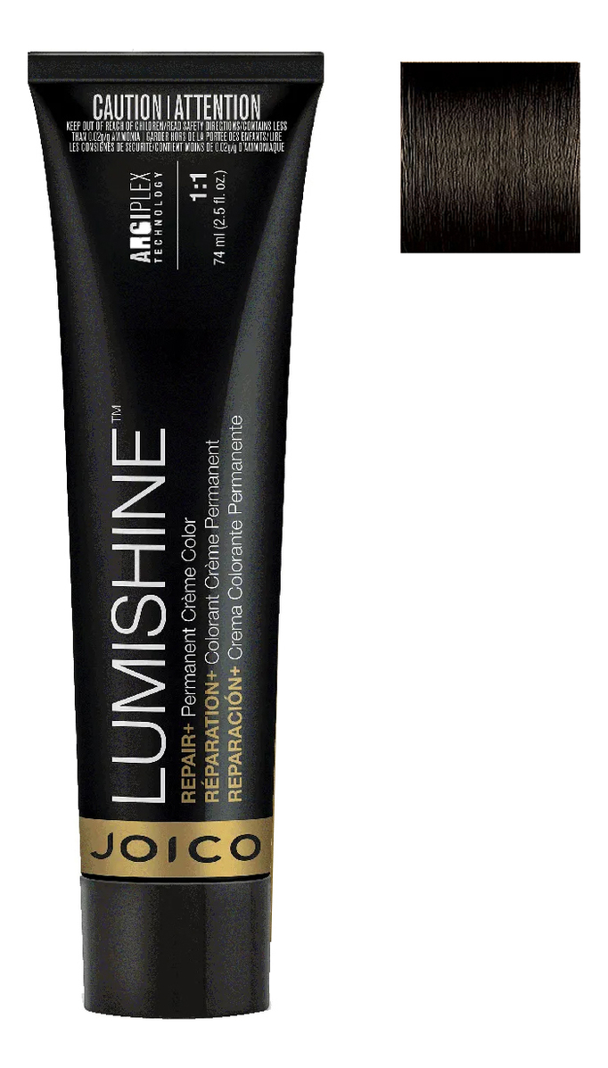 

Перманентная крем-краска для волос Lumishine Permanent Creme Color 74мл: 3NA Темно-коричневый натурально-пепельный, Перманентная крем-краска для волос Lumishine Permanent Creme Color 74мл