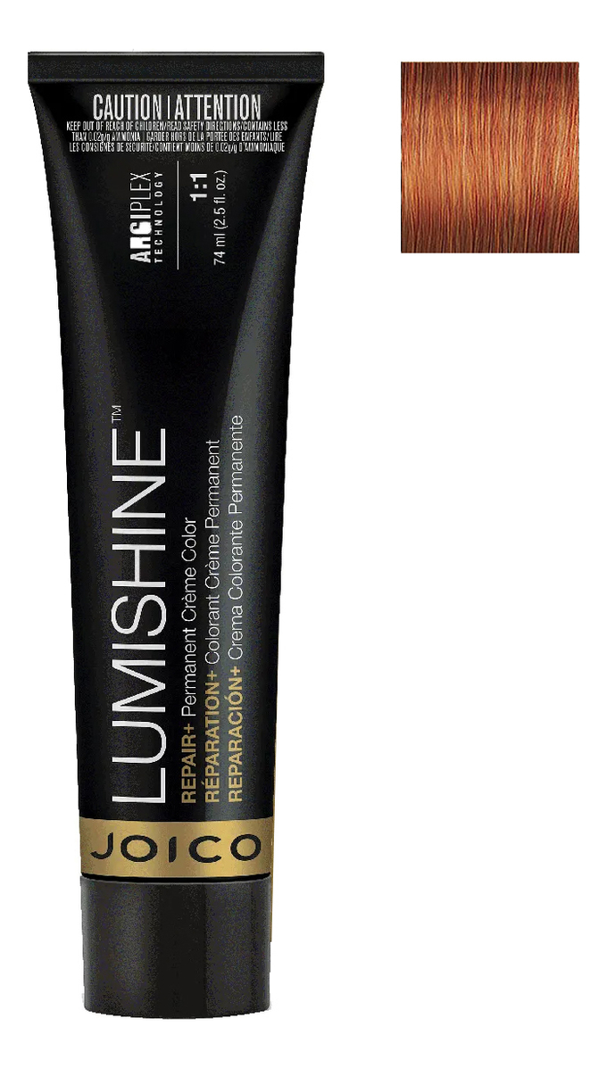 

Перманентная крем-краска для волос Lumishine Permanent Creme Color 74мл: 6NRG темный блондин натурально-красно-золотистый, Перманентная крем-краска для волос Lumishine Permanent Creme Color 74мл