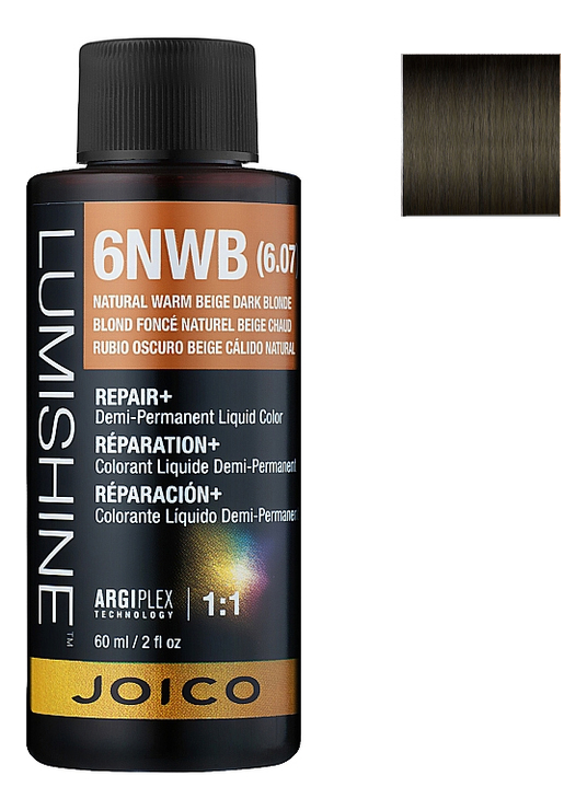

Демиперманентная премиксованная крем-краска для волос Lumishine Demi-Permanent Liquid Color 60мл: 3NA Темно-коричневый натурально-пепельный, Демиперманентная премиксованная крем-краска для волос Lumishine Demi-Permanent Liquid Color 60мл