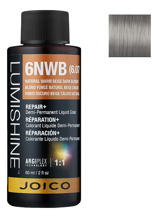 

Демиперманентная премиксованная крем-краска для волос Lumishine Demi-Permanent Liquid Color 60мл: 7SB Серебристый средний блондин, Демиперманентная премиксованная крем-краска для волос Lumishine Demi-Permanent Liquid Color 60мл