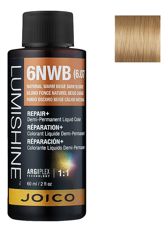 

Демиперманентная премиксованная крем-краска для волос Lumishine Demi-Permanent Liquid Color 60мл: 9NWB Светлый блондин натуральный теплый бежевый, Демиперманентная премиксованная крем-краска для волос Lumishine Demi-Permanent Liquid Color 60мл