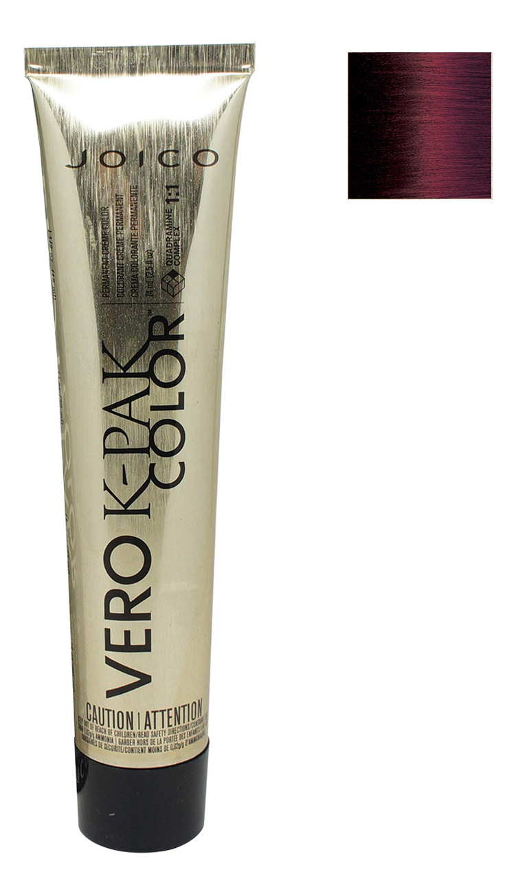 

Перманентная крем-краска для волос Vero K-Pak Color 74мл: 4RV темно-коричневый красно-фиолетовый (бордо), Перманентная крем-краска для волос Vero K-Pak Color 74мл