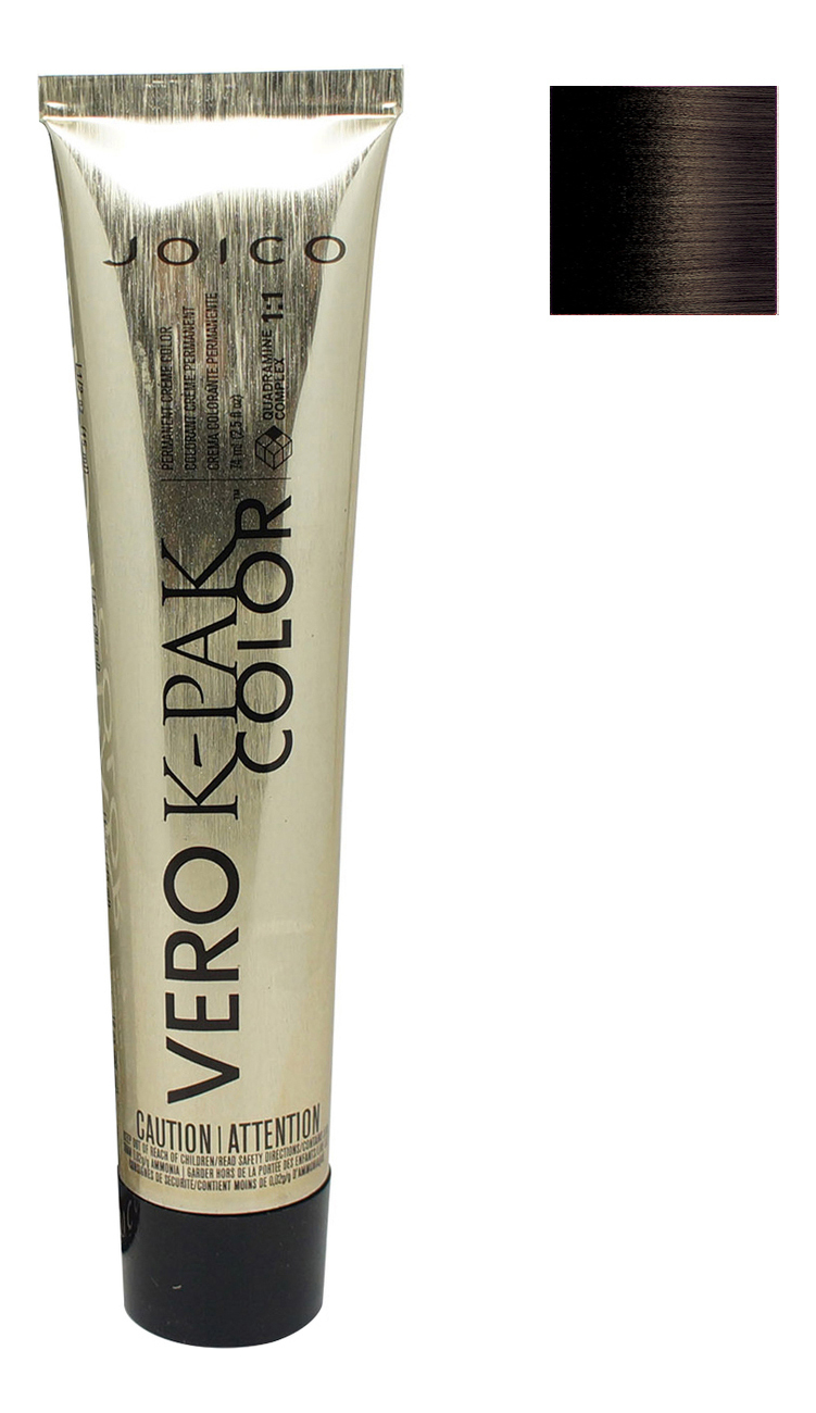 

Перманентная крем-краска для волос Vero K-Pak Color 74мл: 4A темный шатен пепельный, Перманентная крем-краска для волос Vero K-Pak Color 74мл