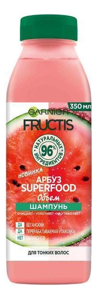 

Шампунь для объема волос Арбуз Fructis SuperFood 350мл