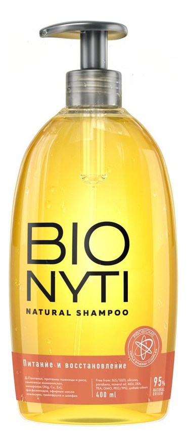 

Шампунь для волос Питание и восстановление Bionyti Natural Shampoo 400мл