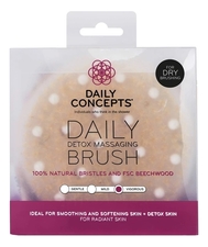 Daily Concepts Массажная щетка для тела с основой из дерева Daily Detox Massage Brush