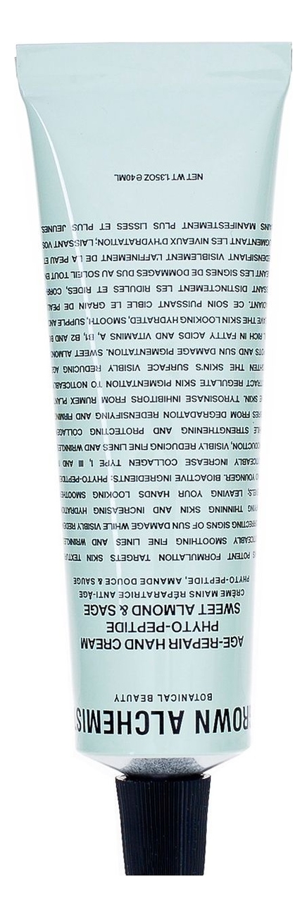 

Антивозрастной крем для рук Фито-пептид, сладкий миндаль и шалфей Age-Repair Hand Cream Phyto-Peptide, Sweet Almond & Sage 40мл