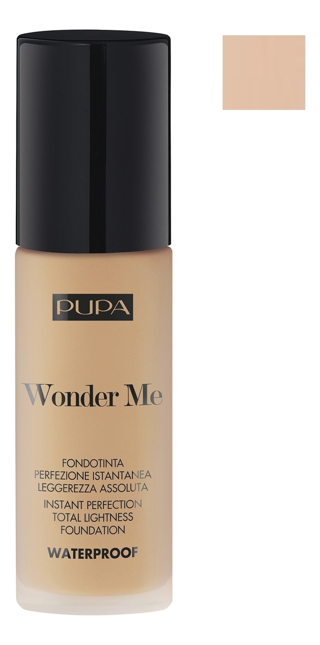 Тональная основа для лица Wonder Me Waterproof Foundation 30мл: 9 Alabaster водостойкий тональный крем 9 alabaster pupa wonder me waterproof foundation